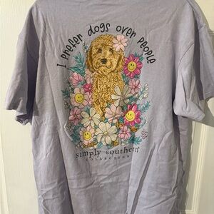 Simply Southern Dog Floral T-Shirt - lavender